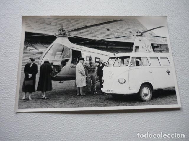 Fotograf&iacute;a antigua: BARCELONA PORTAVIONES ESSEX NORTEAMERICANO ACCIDENTE AVION ANTIGUA FOTOGRAFIA ORIGINAL 12 X 18 CM