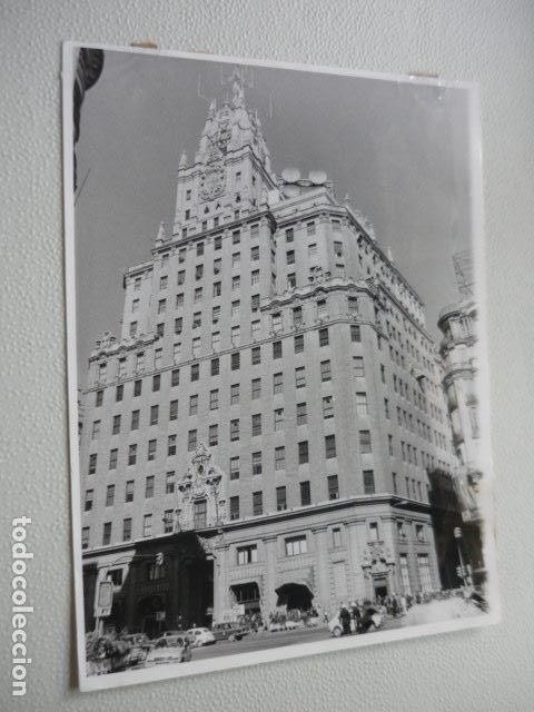Fotografia antiga: MADRID TELEFONICA GRAN VIA ANTIGUA FOTOGRAFIA ORIGINAL 18 X 24 CM