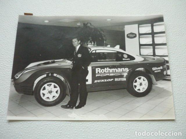 Fotografia antica: JACKY ICKX CORREDOR AUTOMOVILISMO PORSCHE 959 ANTIGUA FOTOGRAFIA ORIGINAL 18 X 13 CM