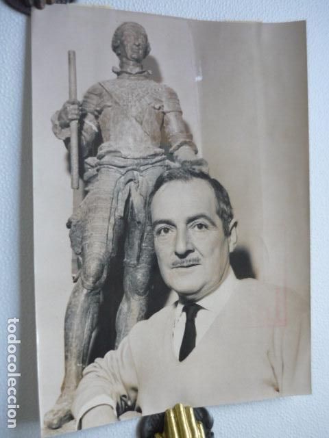 Fotografia antica: FEDERICO COLLAUT VALERA ESCULTOR ANTIGUA FOTOGRAFIA ORIGINAL 23 X 16 CM