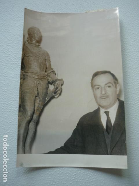 Fotografia antica: FEDERICO COLLAUT VALERA ESCULTOR ANTIGUA FOTOGRAFIA ORIGINAL 18 X 11 CM