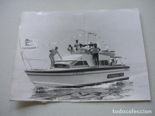 Fotograf&iacute;a antigua: EMBARCACION ARESA TRAVESIA BARCELONA PALMA MALLORCA ESQUI ANTIGUA FOTOGRAFIA ORIGINAL 18 X 24 CM