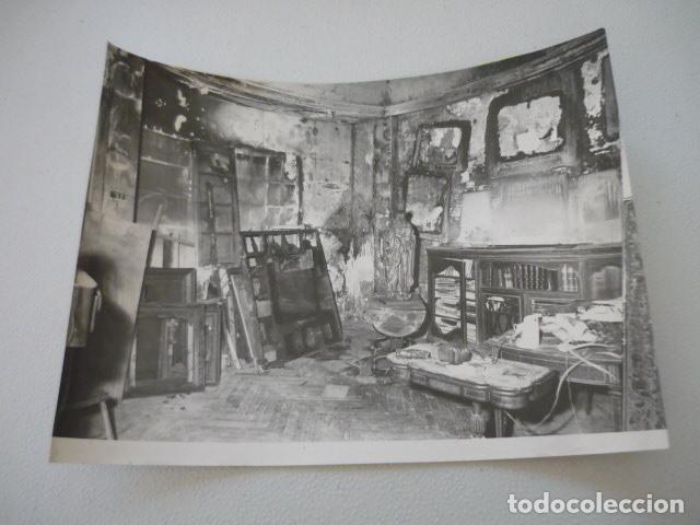 Antique Photography: MADRID INCENCIO CASA CRITICO ARTE MANUEL SANCHEZ CAMARGO ANTIGUA FOTOGRAFIA ORIGINAL 18 X 23 CM