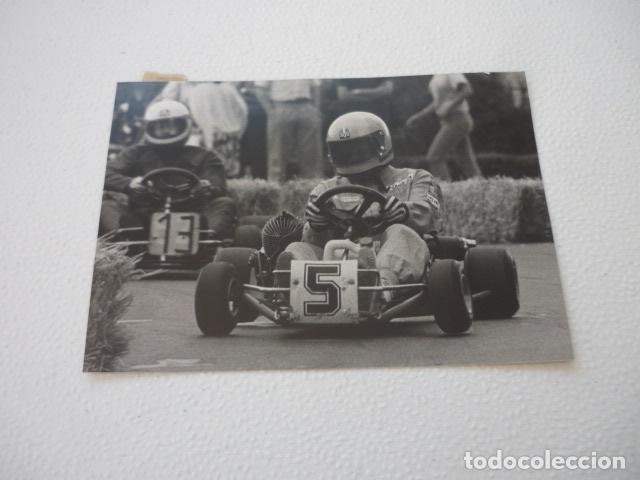 Fotograf&iacute;a antigua: CAMPEONATO VASCO NAVARRO DE KARTS AUTOMOVILISMO ANTIGUA FOTOGRAFIA ORIGINAL 9 X 13 CM
