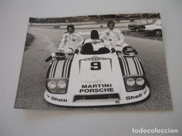Alte Fotografie: LE MANS PORSCHE JACKY ICKX CORREDOR AUTOMOVILISMO ANTIGUA FOTOGRAFIA ORIGINAL 18 X 13 CM