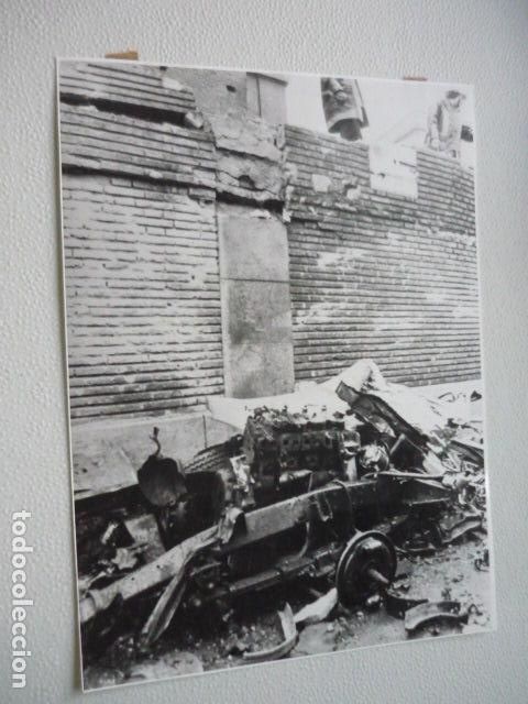 Photographie ancienne: ZARAGOZA ATENTADO ETA TERRORISMO ANTIGUA FOTOGRAFIA ORIGINAL 18 X 24 CM