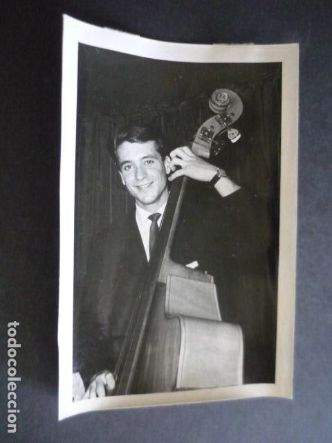 Alte Fotografie: ZARAGOZA EDAURDO GRACIA CONTRABAJO JAZZ ANTIGUA FOTOGRAFIA ORIGINAL 18 X 12 CM