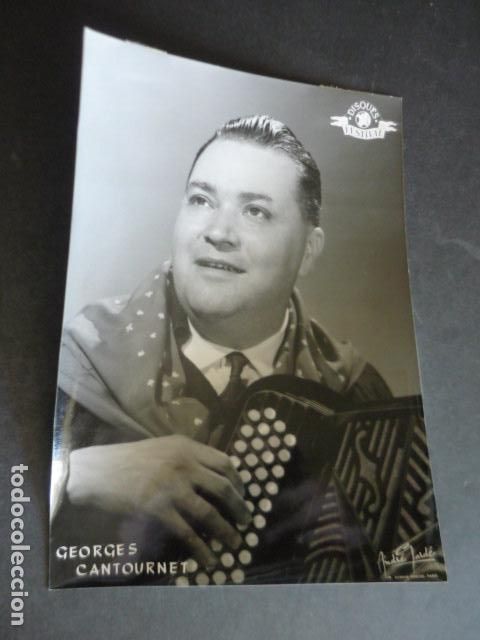 Fotografia antiga: GEORGES CANTOURNET ACORDEONISTA ANTIGUA FOTOGRAFIA ORIGINAL 18 X 12 CM