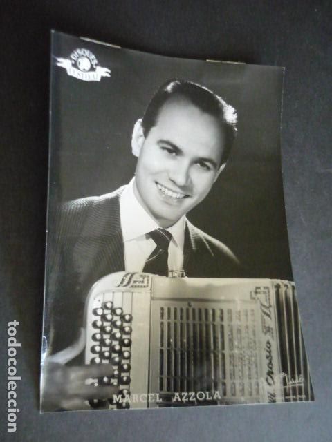 Fotograf&iacute;a antigua: MARCEL AZZOLA ACORDEONISTA ACORDEON ANTIGUA FOTOGRAFIA ORIGINAL 18 X 12 CM