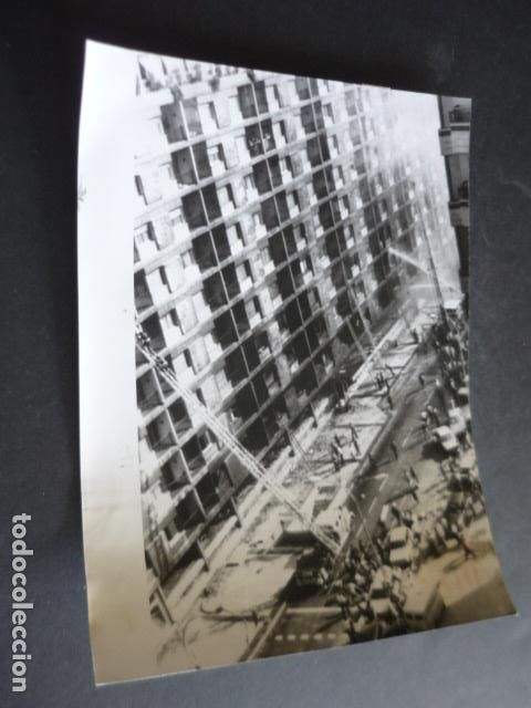 Antique Photography: ZARAGOZA INCENDIO HOTEL CORONA DE ARAGON ANTIGUA FOTOGRAFIA ORIGINAL 18 X 24 CM