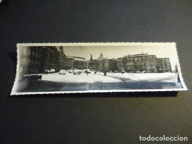 Fotograf&iacute;a antigua: VITORIA DIA DE NEVADA FOTOGRAFIA PANORAMICA A&Ntilde;OS 20 6 X 18 CM