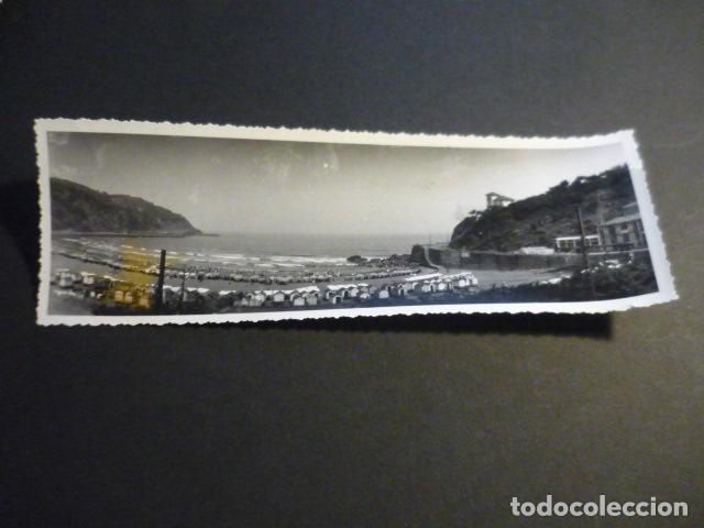 Fotografia antica: SAN SEBASTIAN PLAYA DE ONDARRETA GUIPUZCOA FOTOGRAFIA PANORAMICA A&Ntilde;OS 20 6 X 18 CM