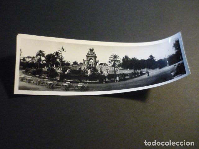 Fotografia antica: BARCELONA PARQUE DE CIUTADELA FOTOGRAFIA PANORAMICA A&Ntilde;OS 20 6 X 18 CM