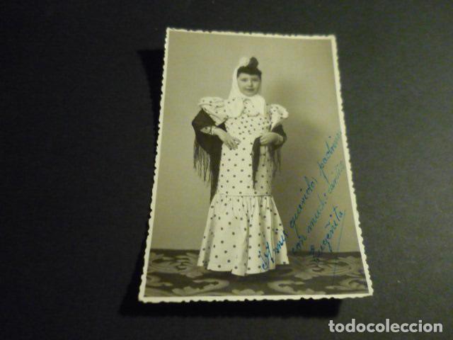 Alte Fotografie: MADRID BRAVO FOTOGRAFO NI&Ntilde;A VESTIDA DE CHULAPA ANTIGUA FOTOGRAFIA 9 X 14 CM