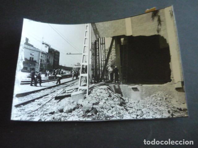 Antique Photography: HOSPITALET DE LLOBREGAT BARCELONA ACCIDENTE FERROVIARIO ANTIGUA FOTOGRAFIA ORIGINAL 15,5 X 23 CM