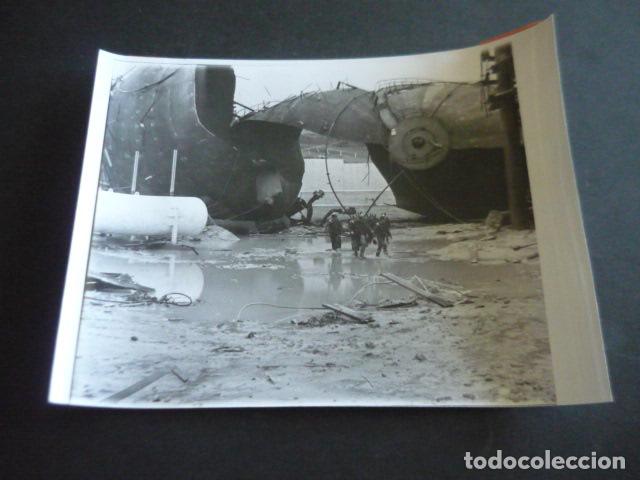 Antique Photography: MADRID MANOTERAS EXPLOSION FACTORIA GAS MADRID ANTIGUA FOTOGRAFIA ORIGINAL 18 X 24 CM