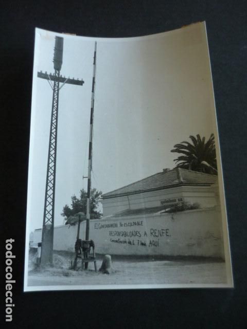 Alte Fotografie: XIRIVELLA VALENCIA ACCIDENTE FERROVIARIO ANTIGUA FOTOGRAFIA ORIGINAL 13 X 18 CM