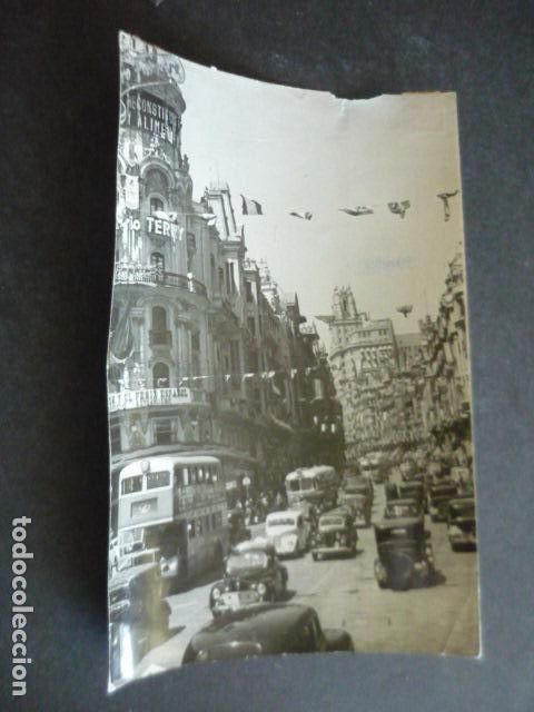 Photographie ancienne: MADRID GRAN VIA ANTIGUA FOTOGRAFIA ORIGINAL 18 X 12 CM