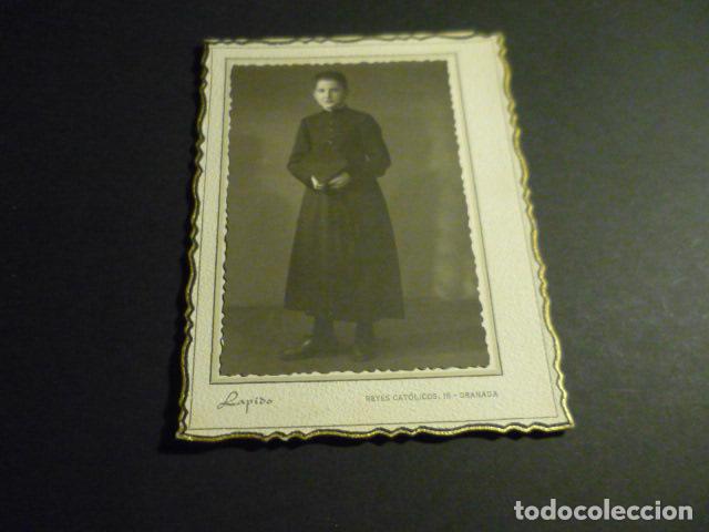 Alte Fotografie: GRANADA RETRATO DE SEMINARISTA LAPIDO FOTOGRAFO 10 X 13 CM