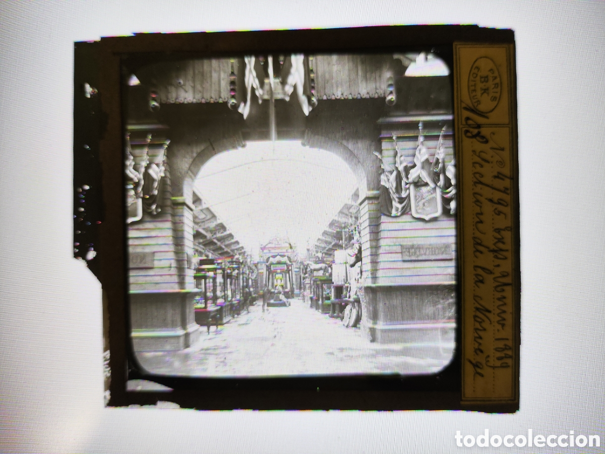 Alte Fotografie: FOTOGRAFIA SOBRE VIDRIO DE LA EXPOSICI&Oacute;N UNIVERSAL DE PARIS DE 1889- PABELL&Oacute;N DE NORUEGA