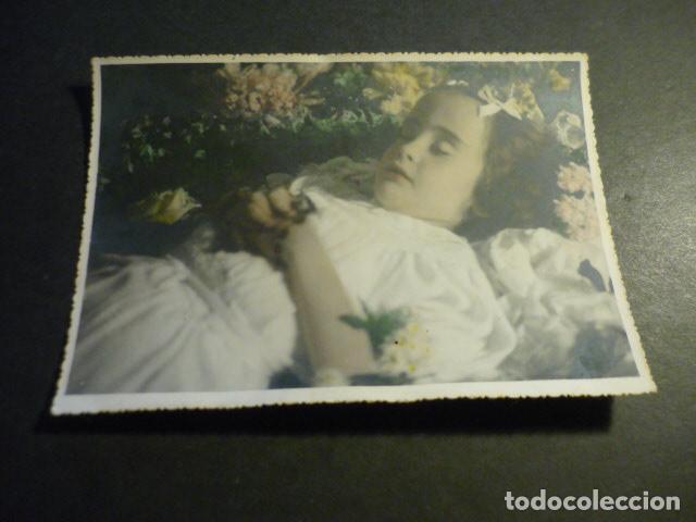 Fotografia antiga: RETRATO DE NI&Ntilde;A MUERTA ILUMINADO FOTOGRAFIA POST MORTEM 12 X 17 CM