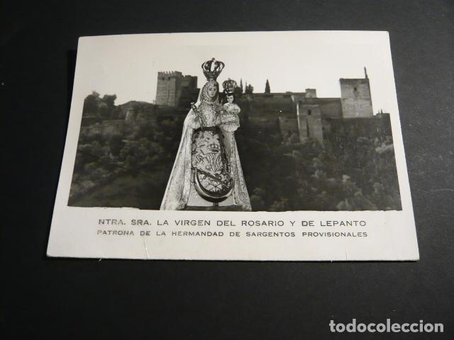 Fotografia antiga: GRANADA VIRGEN DEL ROSARIO Y DE LEPANTO PATRONA HERMANDAD SARGENTO PROVISIONALES FOTOGRAFIA 11 X 16