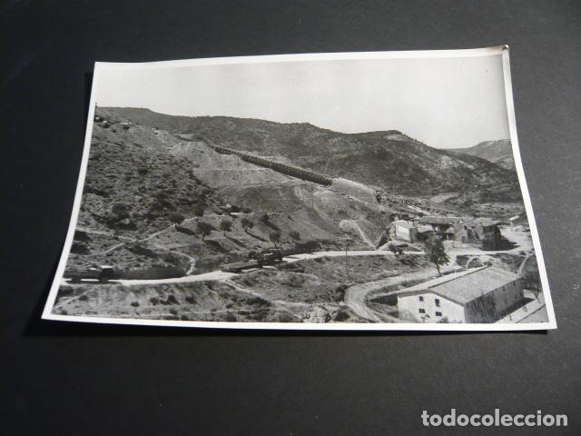 Fotografia antiga: SALTO DE COFRENTES VALENCIA SOCIEDAD HIDROELECTRICA ESPA&Ntilde;OLA CONSTRUCCION ANTIGUA FOTOGRAFIA 12 X 18