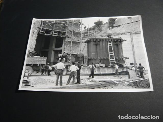 Photographie ancienne: SALTO DE COFRENTES VALENCIA SOCIEDAD HIDROELECTRICA ESPA&Ntilde;OLA CONSTRUCCION ANTIGUA FOTOGRAFIA 12 X 18
