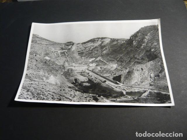 Photographie ancienne: SALTO DE COFRENTES VALENCIA SOCIEDAD HIDROELECTRICA ESPA&Ntilde;OLA CONSTRUCCION ANTIGUA FOTOGRAFIA 12 X 18