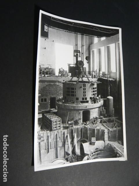 Photographie ancienne: SALTO DE COFRENTES VALENCIA SOCIEDAD HIDROELECTRICA ESPA&Ntilde;OLA CONSTRUCCION ANTIGUA FOTOGRAFIA 12 X 18