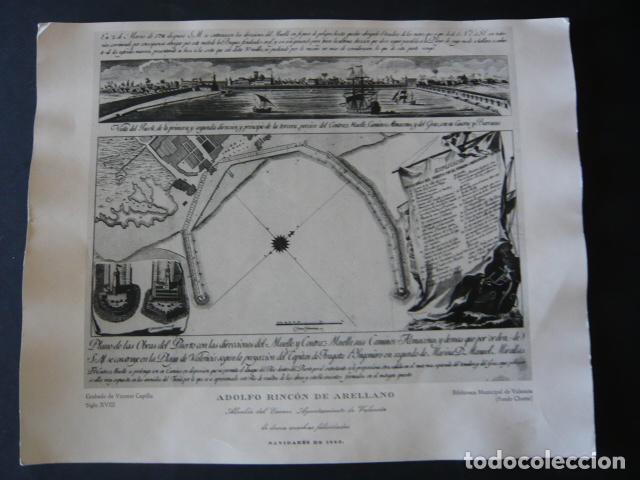 Fotografia antica: VALENCIA GRABADO DE VICENTE CAPILLA FOTOGRAFIA FELICITACON ADOLFO RINCON DE ARELLANO ALCALDE 24 X 30