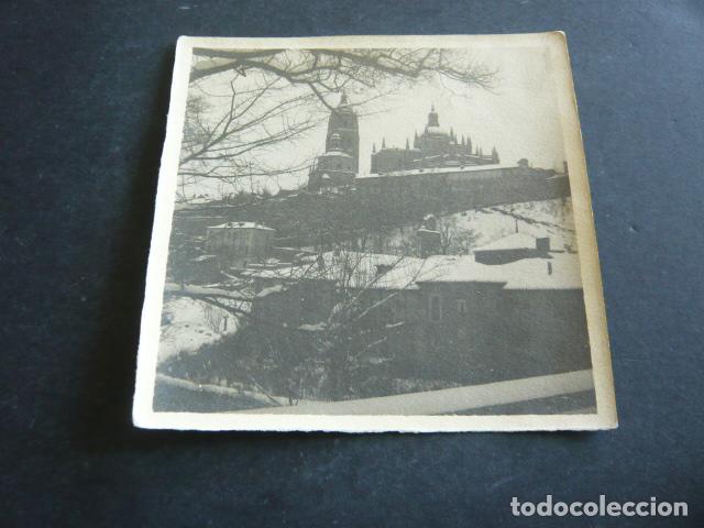 Alte Fotografie: SEGOVIA VISTA DE LA CATEDRAL NEVADA ANTIGUA FOTOGRAFIA 14,5 X 14.5 CM
