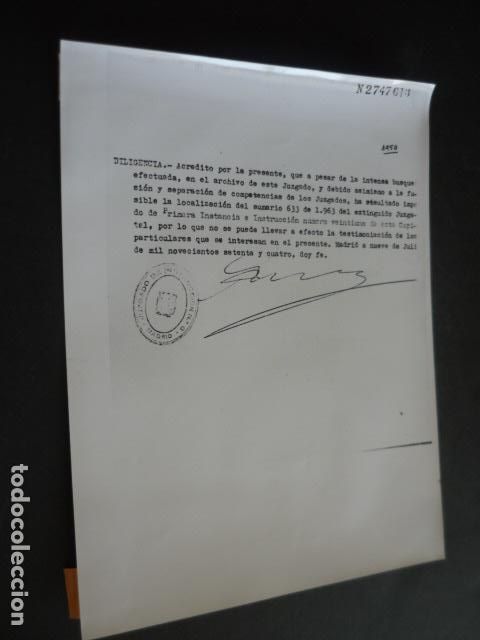 Fotografia antiga: PILAR FRANCO DOCUMENTO TERRENOS EN MADRID ANTIGUA FOTOGRAFIA ORIGINAL 18 X 24 CM