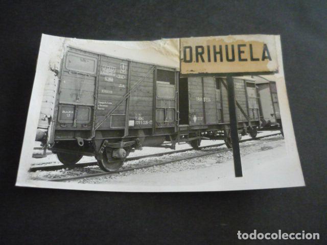 Alte Fotografie: ORIHUELA ALICANTE ESTACION DE TREN ANTIGUA FOTOGRAFIA ORIGINAL 18 X 12 CM