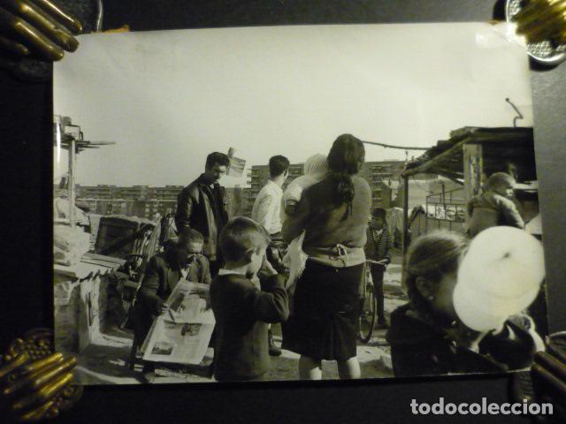 Antique Photography: MADRID CHABOLAS DE LOS QUINQUIS ANTIGUA FOTOGRAFIA ORIGINAL 24 X 18 CM