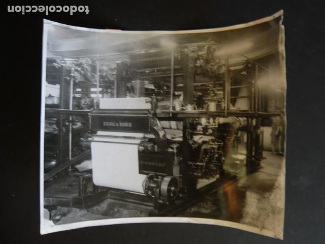 Antique Photography: SEVILLA IMPRENTA PERIODICO EL CORREO DE ANDALUCIA ANTIGUA FOTOGRAFIA ORIGINAL 18 X 24 CM