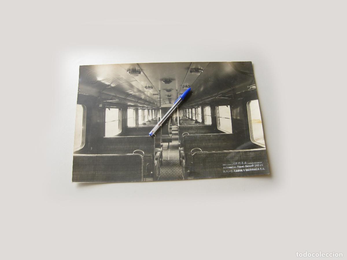 Fotograf&iacute;a antigua: FOTOGRAF&Iacute;A DEL AUTOMOTRIZ DIESEL RENAULT. COMPA&Ntilde;&Iacute;A DE FERROCARRILES MADRID ZARAGOZA ALICANTE. MZA.