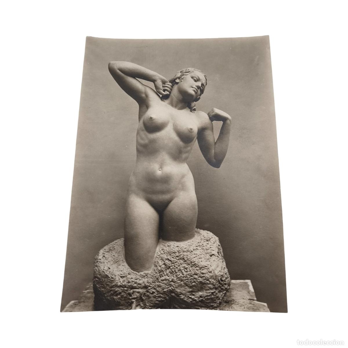 Fotograf&iacute;a antigua: Fotograf&iacute;a Antigua C. 1920-1940 - Archivo Moreno (Madrid) - Escultura Desnudo Femenino Acad&eacute;mico - S