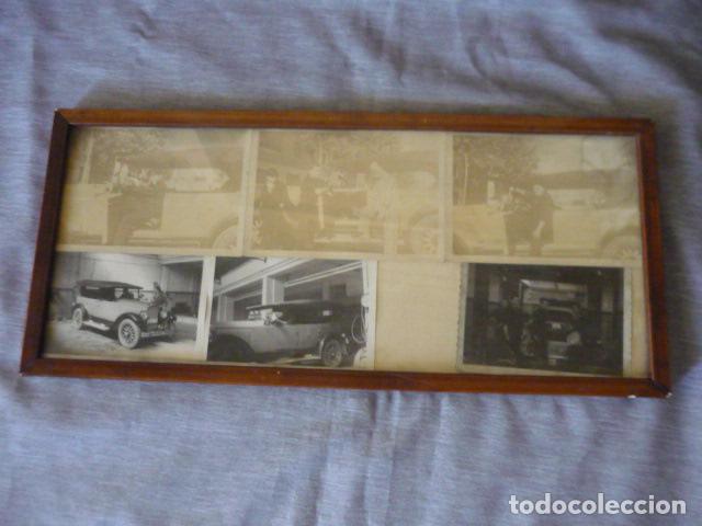 Fotograf&iacute;a antigua: MADRID GARAJE AUTOMOVILES CALLE GENERAL MOSCARDO 6 FOTOGRAFIAS ENMCARCADAS MARCO DE 39 X 18 CM