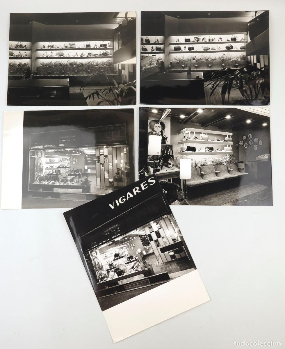 Antique Photography: Barcelona, 1960s. 5 fotograf&iacute;as de la zapater&iacute;a Vigares, Rbla. Catalunya o Balmes.