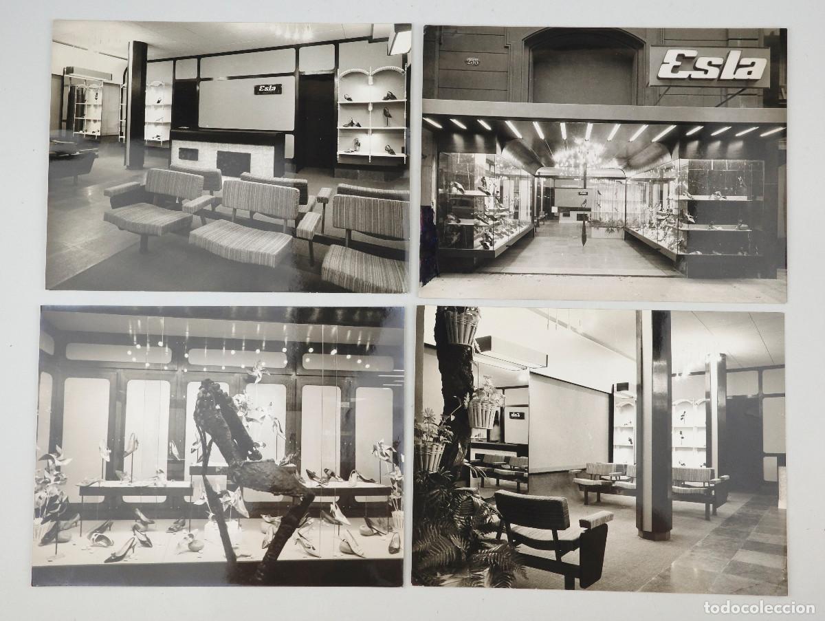 Antique Photography: Zapater&iacute;a Esla, Barcelona 1960s. 4 fotograf&iacute;as 18x24cm.