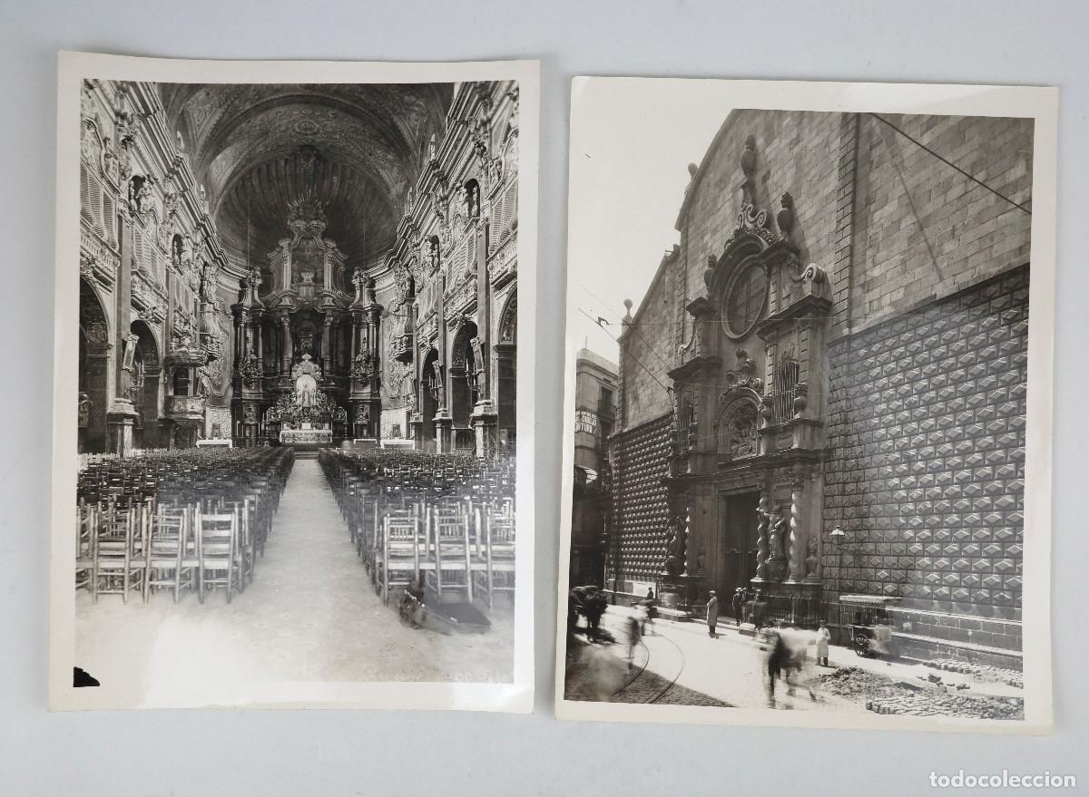 Antique Photography: IGLESIA DE BETLEM, BARCELONA. ANTES DE LA QUEMA DE LA GUERRA CIVIL. 2 FOTOGRAF&Iacute;AS.