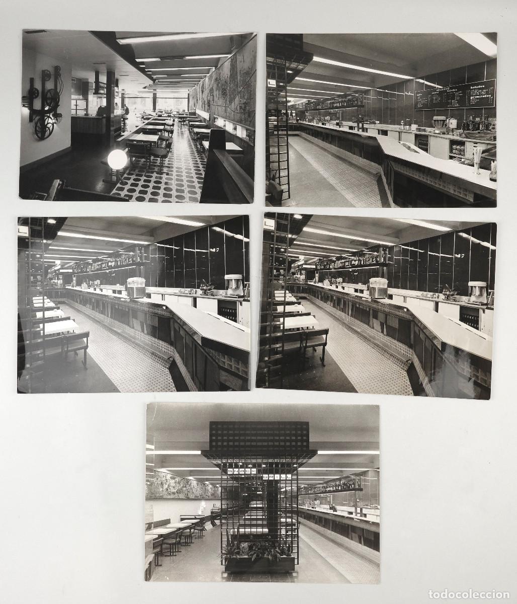 Antique Photography: RESTAURANTE MOKA, BARCELONA, LA RAMBLA, A&Ntilde;O 1961. 5 FOTOGRAF&Iacute;AS 18X24CM.