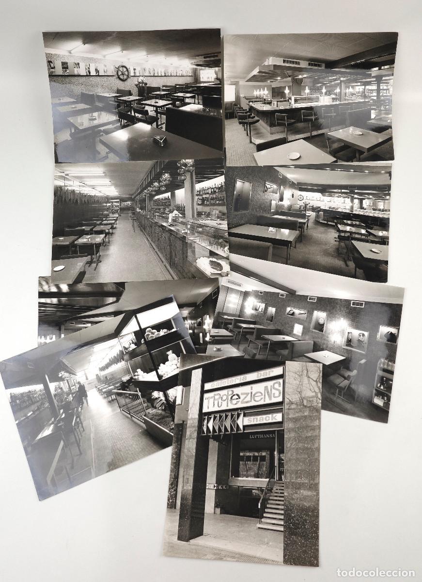 Antique Photography: Restaurante TROPEZIENS, Barcelona, a&ntilde;o 1962. 8 fotograf&iacute;as 18x24cm.