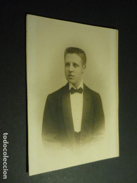 Fotograf&iacute;a antigua: RETRATO DE HOMBRE CON PAJARITA ANTIGUA FOTOGRAFIA 10 X 15 CM