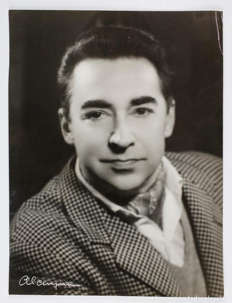 Fotograf&iacute;a antigua: ALEJANDRO ULLOA, ACTOR DE TEATRO, RETRATO DE CAMP&Uacute;A, 18X24CM.