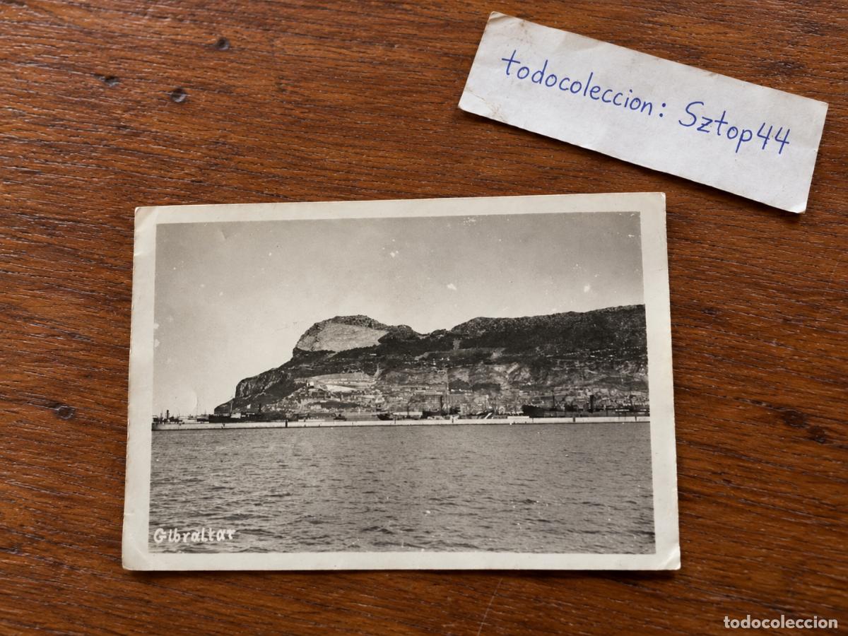 Fotograf&iacute;a antigua: Fotograf&iacute;a Antigua de &Eacute;poca - Vista del Pe&ntilde;&oacute;n de Gibraltar desde el Mar con Barcos - A&ntilde;os 30