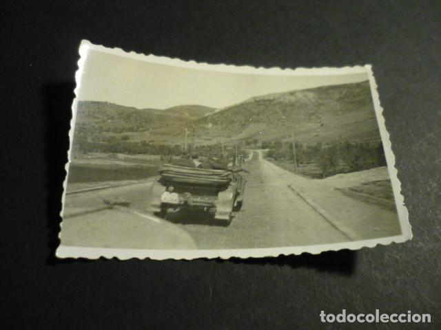 Fotograf&iacute;a antigua: CALATAYUD ZARAGOZA AUTOMOVIL LEGION CONDOR GUERRA CIVIL ANTIGUA FOTOGRAFIA 5,5 X 8 CM