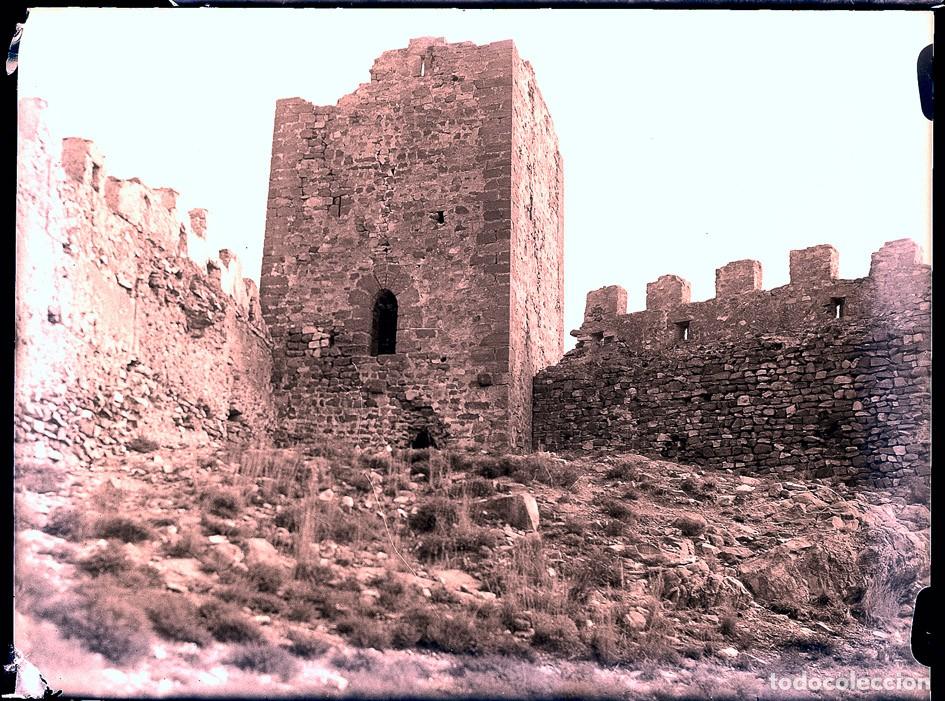 Antique Photography: CASTILLO DE SERRA VALENCIA NEGATIVO DE CRISTAL 9 X 12 CM.