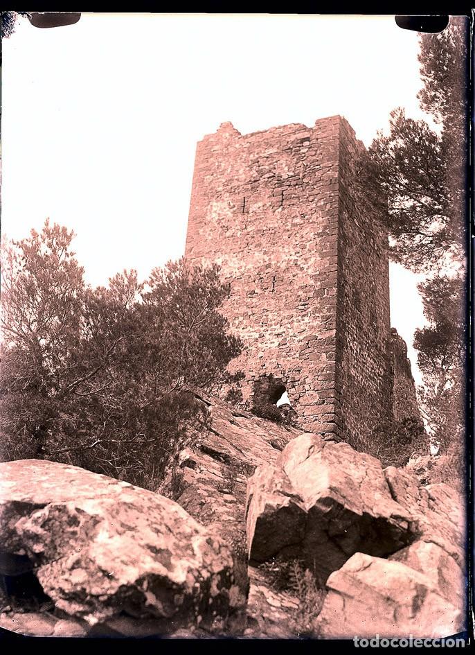 Antique Photography: CASTILLO DE SERRA VALENCIA NEGATIVO DE CRISTAL 9 X 12 CM.